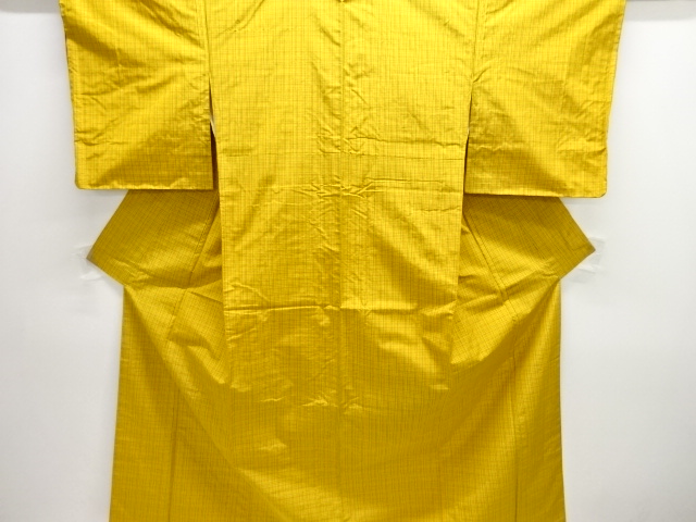 JAPANESE KIMONO / YONEZAWA TSUMUGI / UNUSED / WOVEN GRID